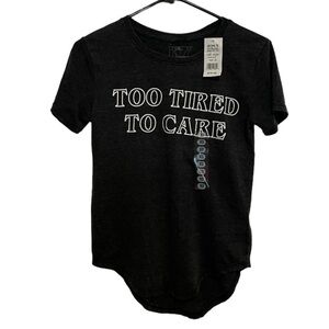 Freeze Black XS Tee Too Tired To Care